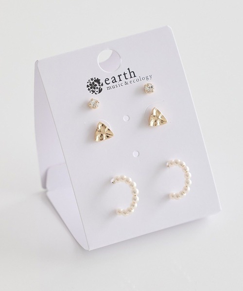 earth music&ecology(アースミュージックアンドエコロジー)の「【3SET】デイリーピアス(ピアス(両耳用)・レディース・ゴールド/シルバー・FREE)」の2枚目の写真