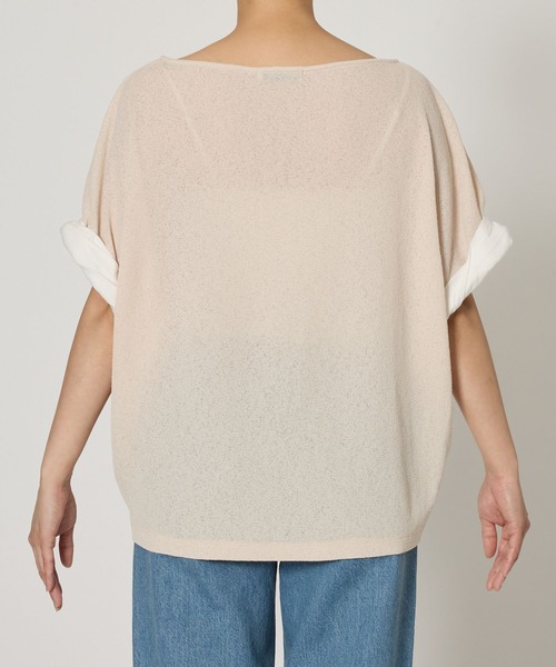 BABYLONE(バビロン)の「ワッフルロールアップTEE(Tシャツ/カットソー・レディース・ベージュ/ブラック・フリー)」の20枚目の写真
