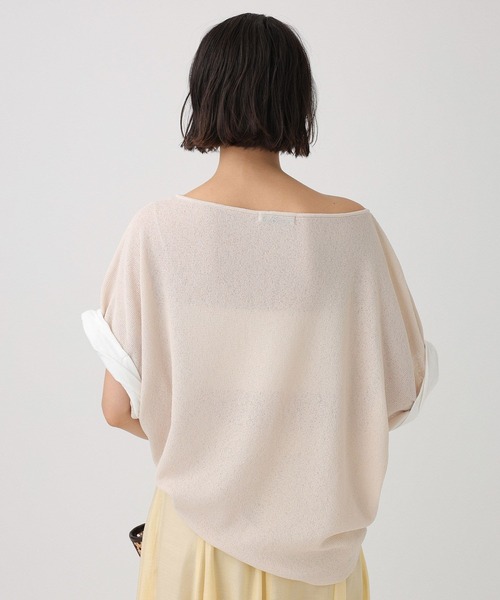 BABYLONE(バビロン)の「ワッフルロールアップTEE(Tシャツ/カットソー・レディース・ベージュ/ブラック・フリー)」の14枚目の写真