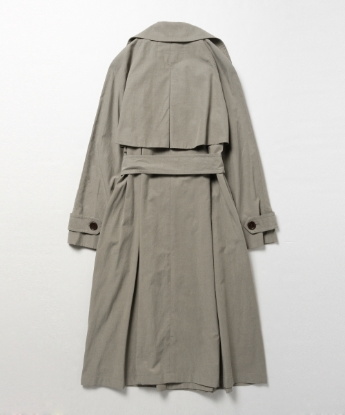 Ray BEAMS（レイビームス）の「Ray BEAMS / テンセル コットン ロング トレンチ（トレンチコート・レディース・シルバー/ブラウン系その他・1/0）」の5枚目の写真