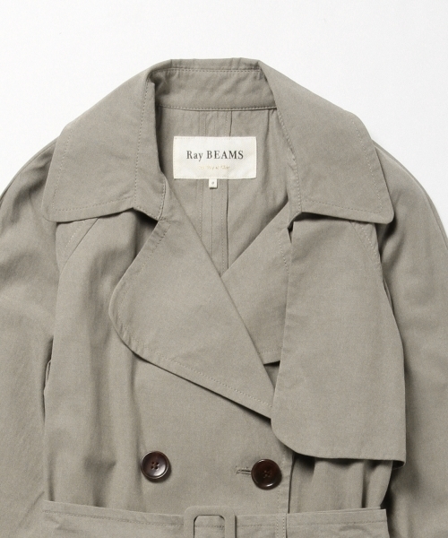 Ray BEAMS（レイビームス）の「Ray BEAMS / テンセル コットン ロング トレンチ（トレンチコート・レディース・シルバー/ブラウン系その他・1/0）」の15枚目の写真
