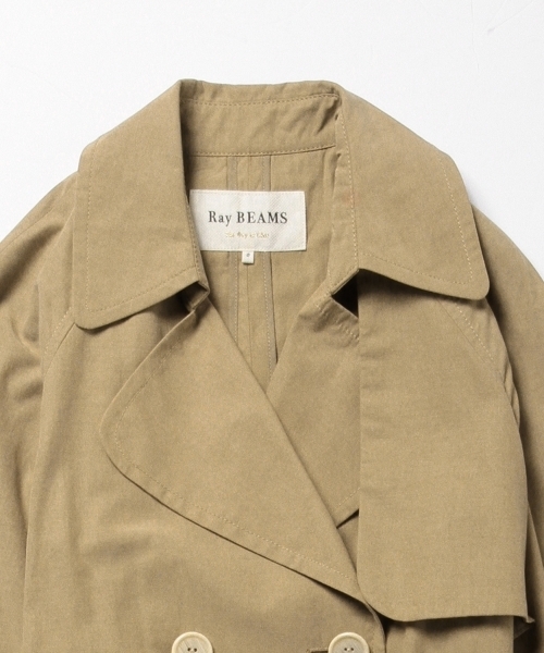 Ray BEAMS（レイビームス）の「Ray BEAMS / テンセル コットン ロング トレンチ（トレンチコート・レディース・シルバー/ブラウン系その他・1/0）」の8枚目の写真