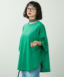 【サラッと着られる】無地 ダンボール オーバーサイズ カラー半袖Tシャツ