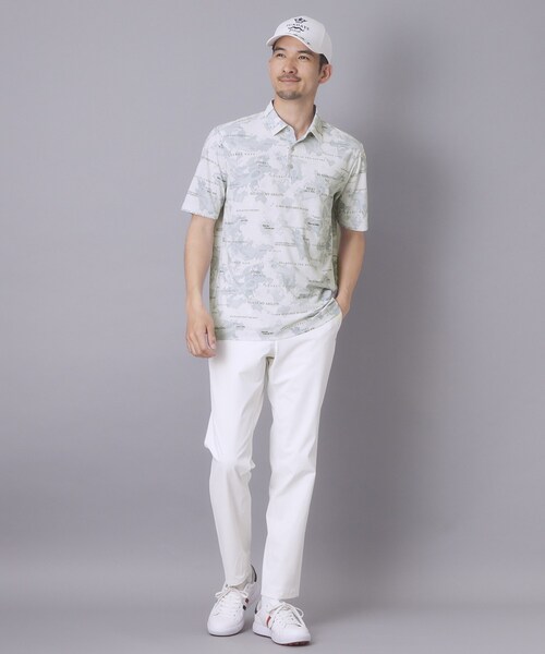 adabat(アダバット)の「【ADABAT NAVY】吸水速乾/UVカット エアロフォトリンクスプリント半袖ポロシャツ(ポロシャツ・メンズ・ライトグレー系/ネイビー系/ブルー系5・50/48/46/52)」の7枚目の写真