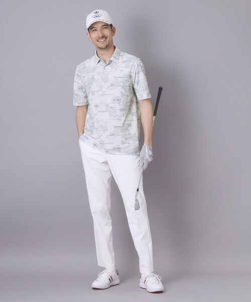 adabat(アダバット)の「【ADABAT NAVY】吸水速乾/UVカット エアロフォトリンクスプリント半袖ポロシャツ(ポロシャツ・メンズ・ライトグレー系/ネイビー系/ブルー系5・50/48/46/52)」の8枚目の写真