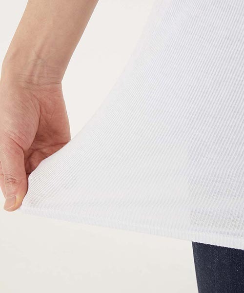 BLUE BLUE（ブルーブルー）の「FRUIT OF THE LOOM × BLUE BLUE /2パックリブタンクトップ（キャミソール・メンズ・ホワイト・M/S/XL/L）」の7枚目の写真