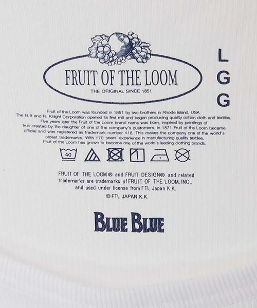 BLUE BLUE（ブルーブルー）の「FRUIT OF THE LOOM × BLUE BLUE /2パックリブタンクトップ（キャミソール・メンズ・ホワイト・M/S/XL/L）」の8枚目の写真