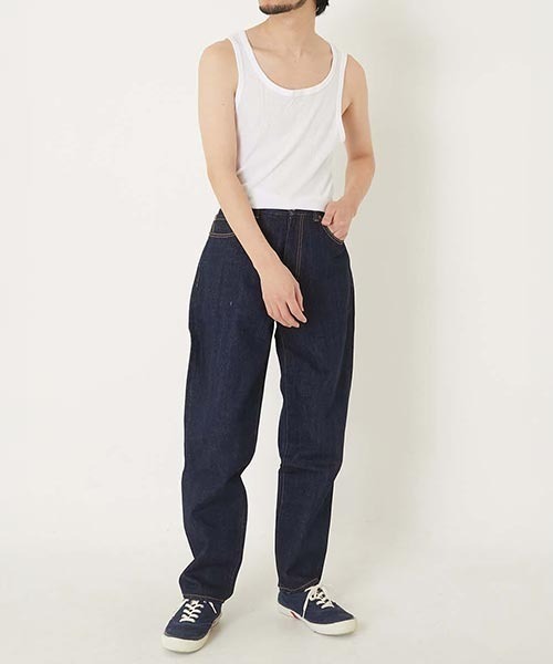 BLUE BLUE（ブルーブルー）の「FRUIT OF THE LOOM × BLUE BLUE /2パックリブタンクトップ（キャミソール・メンズ・ホワイト・M/S/XL/L）」の9枚目の写真