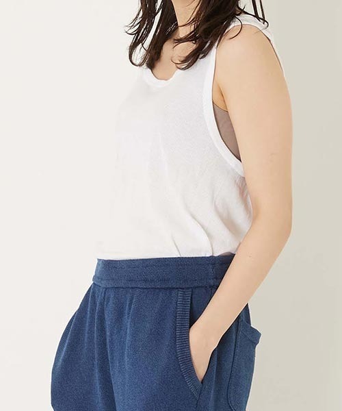 BLUE BLUE（ブルーブルー）の「FRUIT OF THE LOOM × BLUE BLUE /2パックリブタンクトップ（キャミソール・メンズ・ホワイト・M/S/XL/L）」の10枚目の写真