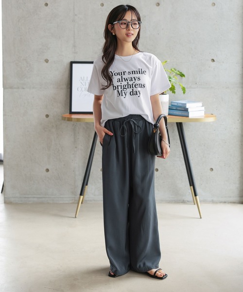 KOBE LETTUCE(コウベレタス)の「ロゴミニTシャツ(Tシャツ/カットソー・レディース・オフホワイト/グレー/ブラック・M)」の5枚目の写真