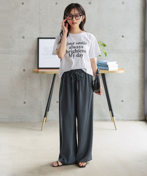 KOBE LETTUCE(コウベレタス)の「ロゴミニTシャツ(Tシャツ/カットソー・レディース・オフホワイト/グレー/ブラック・M)」の6枚目の写真