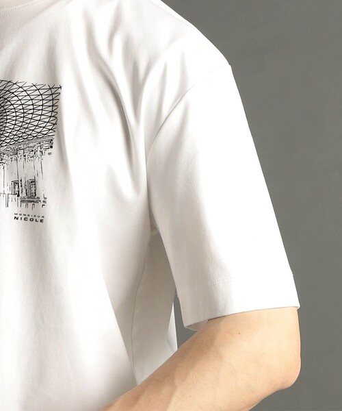 MONSIEUR NICOLE（ムッシュニコル）の「イラストプリントTシャツ（Tシャツ/カットソー・メンズ・ホワイト・L/M/XL）」の7枚目の写真