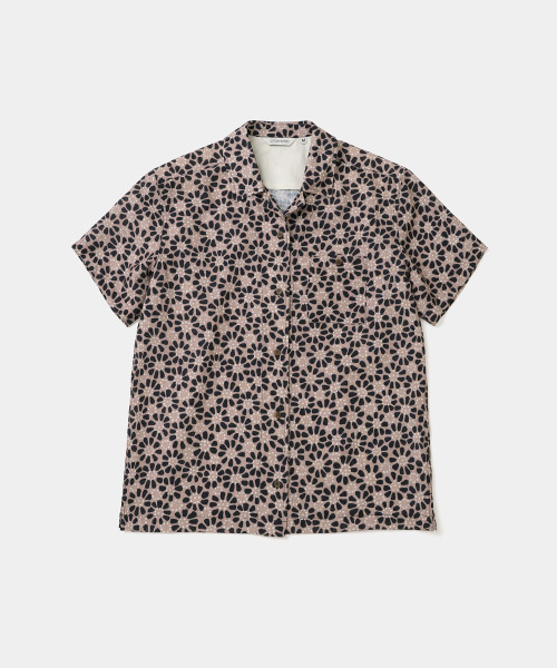 UNIFORM BRIDGE(ユニフォームブリッジ)の「flower pattern s/s shirt(womens) pink(シャツ/ブラウス・レディース・その他・SMALL/MEDIUM)」の1枚目の写真