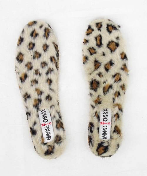 Minnetonka（ミネトンカ）の「MINNETONKA（ミネトンカ） / ファーインソール FUR INSOLE（インソール/シューズクッション・レディース・クリーム/ブラック/レオパード・6/8/5/7）」の3枚目の写真