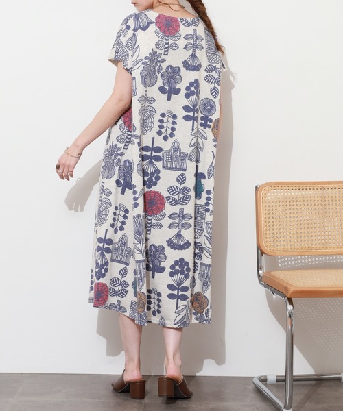 BARNDOOR(バーンドア)の「天竺フレアーOP 26SS 半袖(ワンピース・レディース・ベージュ系2/オートミール/イエロー系/ネイビー系2/ネイビー系/ブラック・FREE)」の15枚目の写真