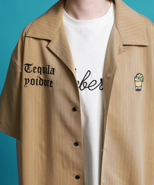 CORPUS SELECT(コーパストーキョー)の「【YOIDORE/酔いどれ】テキーラ ストライプ 半袖シャツ(シャツ/ブラウス・メンズ・ブラック/グレー/ベージュ・M/L/XL)」の6枚目の写真