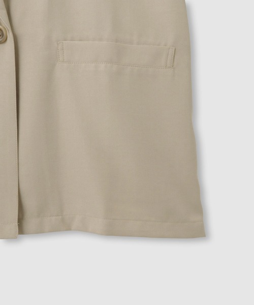 NAVY(ネイビー)の「SARARI リネンライク シングルボタン 半袖 シャツジャケット(その他アウター・レディース・チャコールグレー/ベージュ・FREE)」の6枚目の写真