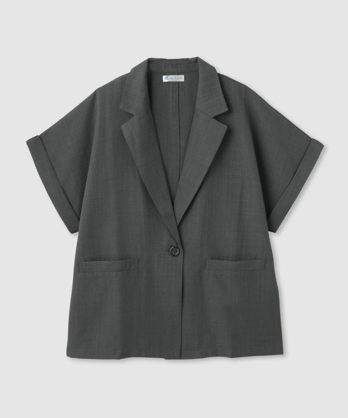 NAVY(ネイビー)の「【SARARI /サラリ】接触冷感 リネンライク シングルボタン 半袖 シャツジャケット(その他アウター・レディース・チャコールグレー/ベージュ・FREE)」の20枚目の写真