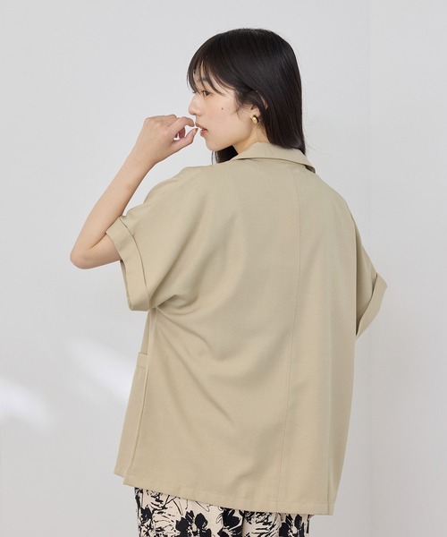 NAVY(ネイビー)の「【SARARI /サラリ】接触冷感 リネンライク シングルボタン 半袖 シャツジャケット(その他アウター・レディース・チャコールグレー/ベージュ・FREE)」の11枚目の写真