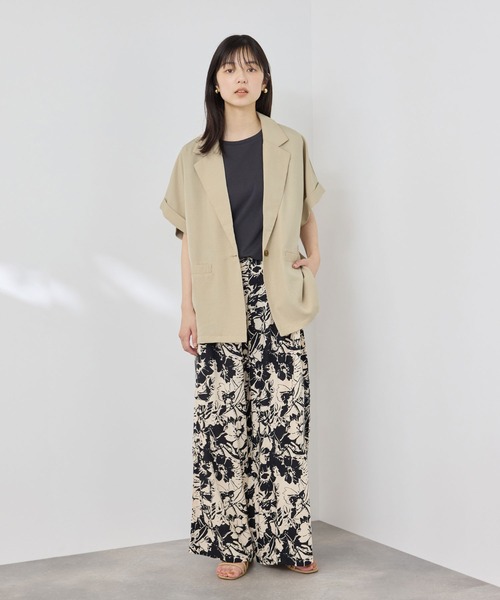 NAVY(ネイビー)の「【SARARI /サラリ】接触冷感 リネンライク シングルボタン 半袖 シャツジャケット(その他アウター・レディース・チャコールグレー/ベージュ・FREE)」の14枚目の写真