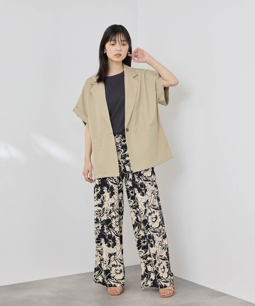 NAVY(ネイビー)の「【SARARI /サラリ】接触冷感 リネンライク シングルボタン 半袖 シャツジャケット(その他アウター・レディース・チャコールグレー/ベージュ・FREE)」の15枚目の写真