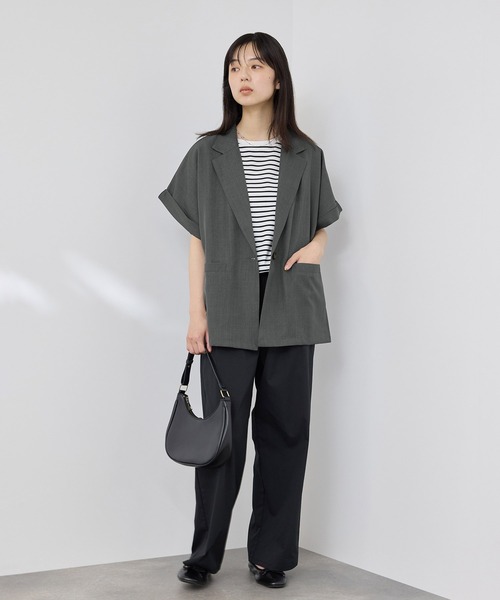 NAVY(ネイビー)の「【SARARI /サラリ】接触冷感 リネンライク シングルボタン 半袖 シャツジャケット(その他アウター・レディース・チャコールグレー/ベージュ・FREE)」の17枚目の写真
