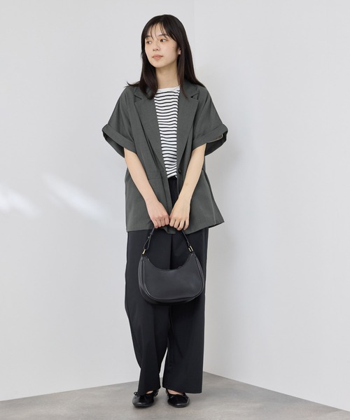 NAVY(ネイビー)の「【SARARI /サラリ】接触冷感 リネンライク シングルボタン 半袖 シャツジャケット(その他アウター・レディース・チャコールグレー/ベージュ・FREE)」の18枚目の写真