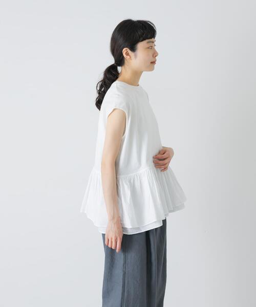 かぐれ(カグレ)の「裾フリルノースリーブインナーカットソー(Tシャツ/カットソー・レディース・オフホワイト・FREE)」の18枚目の写真