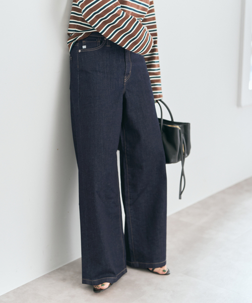 Spick & Span(スピックアンドスパン)の「《別注 / 追加》SOMETHING / サムシング NEW LISA WIDE*(デニムパンツ・レディース・サックスブルー/ネイビー・X-SMALL/SMALL/MEDIUM/LARGE)」の7枚目の写真