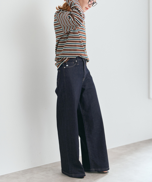 Spick & Span(スピックアンドスパン)の「《別注 / 追加》SOMETHING / サムシング NEW LISA WIDE*(デニムパンツ・レディース・サックスブルー/ネイビー・X-SMALL/SMALL/MEDIUM/LARGE)」の10枚目の写真