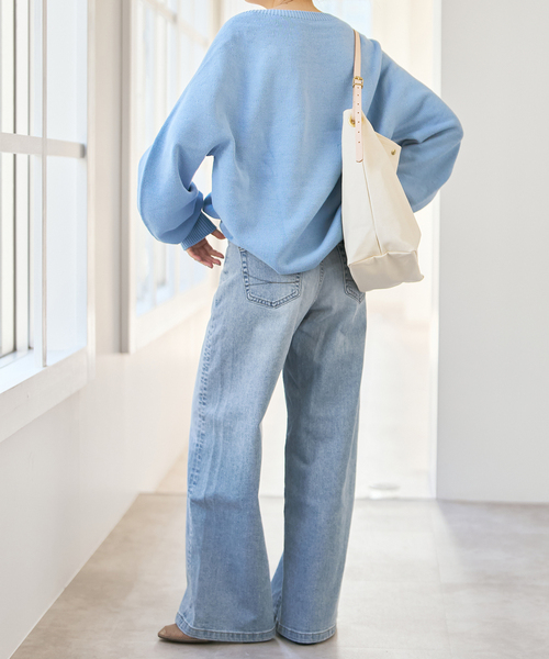 Spick & Span(スピックアンドスパン)の「《別注 / 追加》SOMETHING / サムシング NEW LISA WIDE*(デニムパンツ・レディース・サックスブルー/ネイビー・X-SMALL/SMALL/MEDIUM/LARGE)」の19枚目の写真