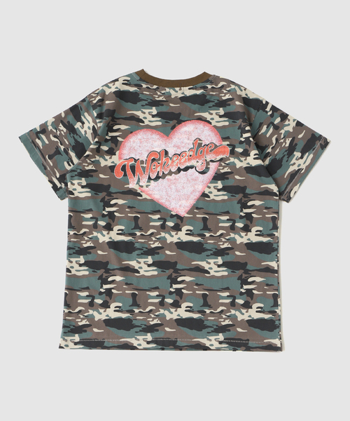 WOKE EDGE(ウォークエッジ)の「WOKE EDGE / ウォークエッジ BLONDE HEART TEE(Tシャツ/カットソー・メンズ・カーキ・MEDIUM/SMALL/LARGE)」の5枚目の写真