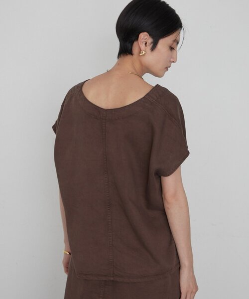 LOUNGEDRESS(ラウンジドレス)の「《セットアップ可》リヨセルプルオーバー(シャツ/ブラウス・レディース・ライトベージュ/ブラウン/チャコールグレー・FREE)」の18枚目の写真