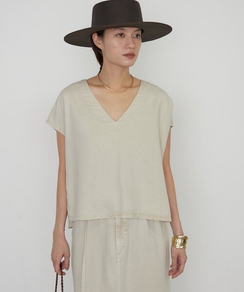 LOUNGEDRESS(ラウンジドレス)の「《セットアップ可》リヨセルプルオーバー(シャツ/ブラウス・レディース・ライトベージュ/ブラウン/チャコールグレー・FREE)」の19枚目の写真
