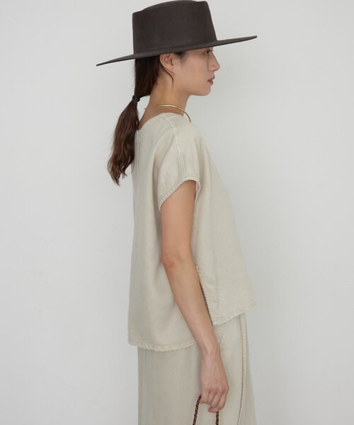 LOUNGEDRESS(ラウンジドレス)の「《セットアップ可》リヨセルプルオーバー(シャツ/ブラウス・レディース・ライトベージュ/ブラウン/チャコールグレー・FREE)」の20枚目の写真