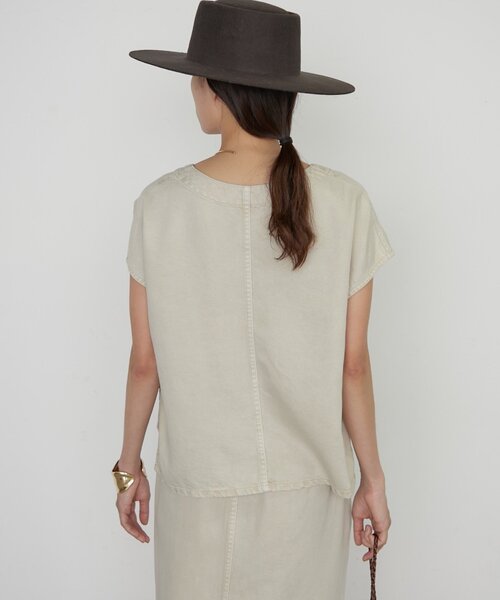 LOUNGEDRESS(ラウンジドレス)の「《セットアップ可》リヨセルプルオーバー(シャツ/ブラウス・レディース・ライトベージュ/ブラウン/チャコールグレー・FREE)」の21枚目の写真