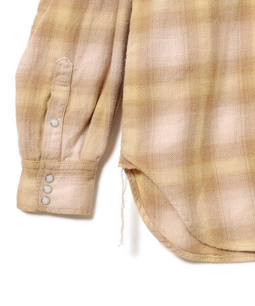 REMI RELIEF(レミレリーフ)の「【イベント限定】【別注】REMI RELIEF / Check Western shirt Box Fit Beige(シャツ/ブラウス・メンズ・ベージュ・XX-LARGE/X-LARGE/LARGE/MEDIUM/SMALL)」の4枚目の写真