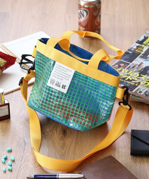 C&X MARKET グリッド ミニショルダートート（ショルダーバッグ