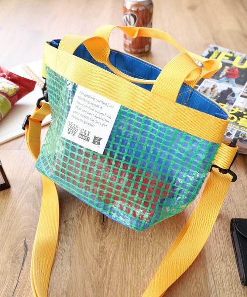 C&X MARKET グリッド ミニショルダートート（ショルダーバッグ