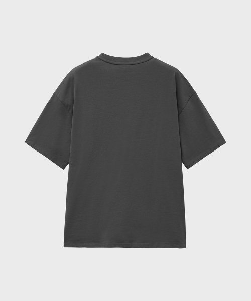 NOIRER（ノイア）の「ヘビーコットンオーバーサイズTシャツ（チャコール）（Tシャツ/カットソー・メンズ・その他・48/50）」の3枚目の写真