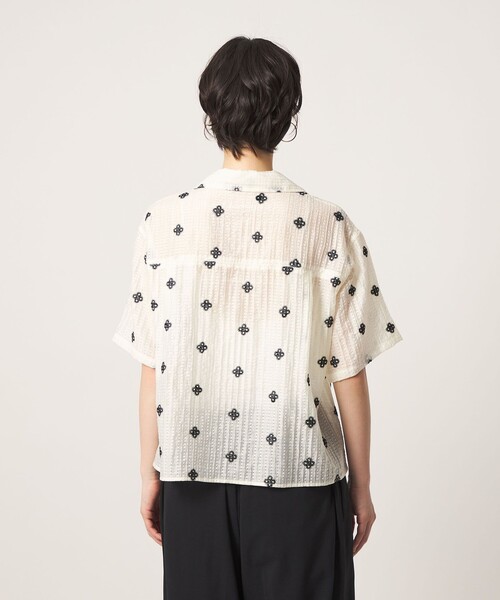CITEN(シテン)の「<CITEN>フラワーシシュウシアーシャツ(シャツ/ブラウス・レディース・オフホワイト/ブラウン系・FREE)」の9枚目の写真