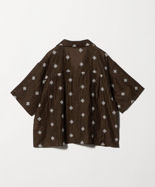 CITEN(シテン)の「<CITEN>フラワーシシュウシアーシャツ(シャツ/ブラウス・レディース・オフホワイト/ブラウン系・FREE)」の11枚目の写真