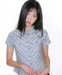 AMESWORLDWIDE（アメスワールドワイド）の「CHECK SHORTSLEEVE SHIRTS BLUE（シャツ/ブラウス）」