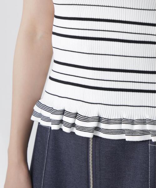 PROPORTION BODY DRESSING(プロポーションボディドレッシング)の「裾フリルニットトップス / 1216270601(ニット/セーター・レディース・ブラック/ホワイト系その他/レッド・FREE)」の6枚目の写真