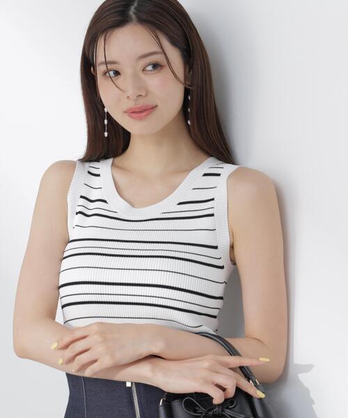 PROPORTION BODY DRESSING(プロポーションボディドレッシング)の「裾フリルニットトップス / 1216270601(ニット/セーター・レディース・ブラック/ホワイト系その他/レッド・FREE)」の7枚目の写真