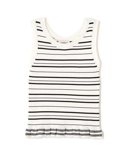PROPORTION BODY DRESSING(プロポーションボディドレッシング)の「裾フリルニットトップス / 1216270601(ニット/セーター・レディース・ブラック/ホワイト系その他/レッド・FREE)」の8枚目の写真