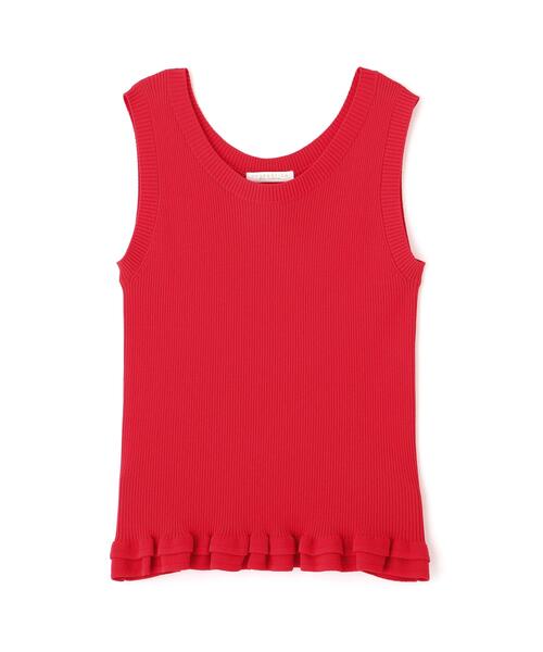 PROPORTION BODY DRESSING(プロポーションボディドレッシング)の「裾フリルニットトップス / 1216270601(ニット/セーター・レディース・ブラック/ホワイト系その他/レッド・FREE)」の16枚目の写真