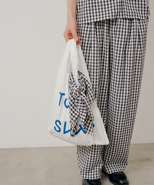WHIMSIC（ウィムジック）の「【UNISEX/2サイズ/SETUP対応】ギンガムチェックスリーピングパンツ（その他パンツ・メンズ・ブルー/ブラック/キャメル・1/2）」の8枚目の写真