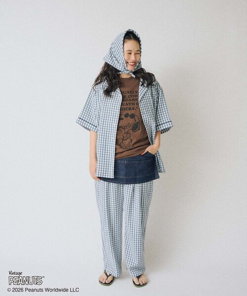 WHIMSIC（ウィムジック）の「【UNISEX/2サイズ/SETUP対応】ギンガムチェックスリーピングパンツ（その他パンツ・メンズ・ブルー/ブラック/キャメル・1/2）」の20枚目の写真