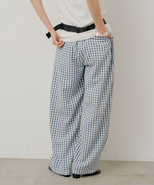 WHIMSIC（ウィムジック）の「【UNISEX/2サイズ/SETUP対応】ギンガムチェックスリーピングパンツ（その他パンツ・メンズ・ブルー/ブラック/キャメル・1/2）」の17枚目の写真